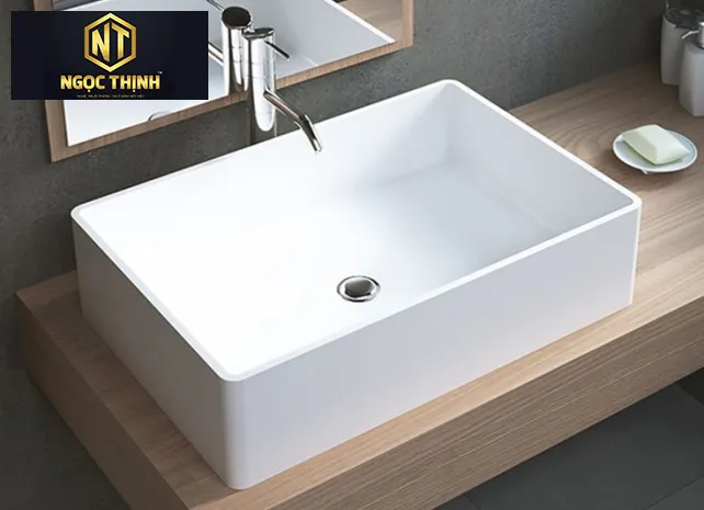 BỒN RỬA MẶT THIẾT KẾ VUÔNG NHỎ GỌN - BR05